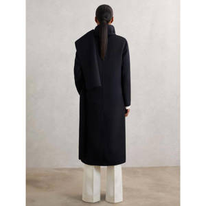 REISS Indira Wool-Blend Scarf Blindseam Coat